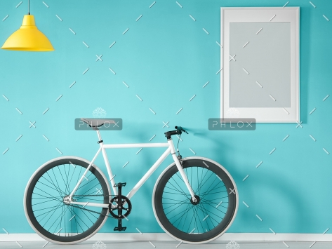 white-bike-in-blue-interior-PMNFYVU